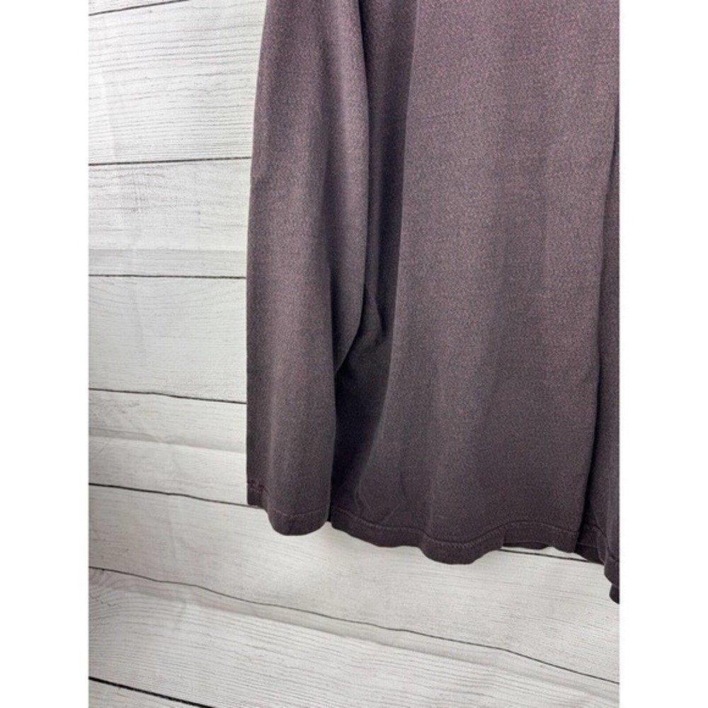 Chaps Ralph Lauren Sweater Brown Purple 100% Cotton V Neck Pullover Heavy XXL - Picture 5 of 8